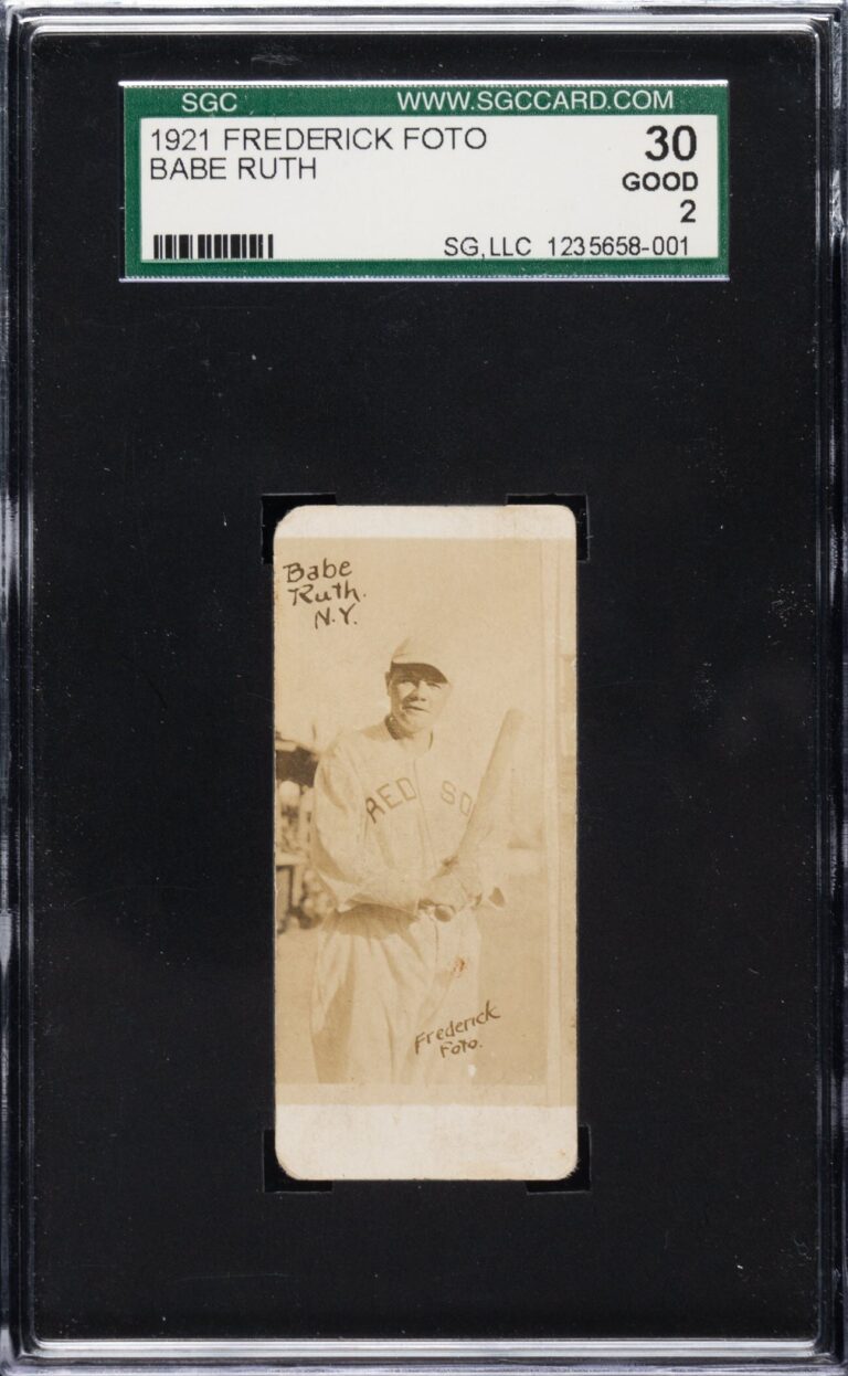 1921 Frederick Foto Babe Ruth Up For Auction