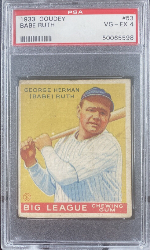 The 1933 Goudey Babe Ruth Card: A Vintage Collectible Gem