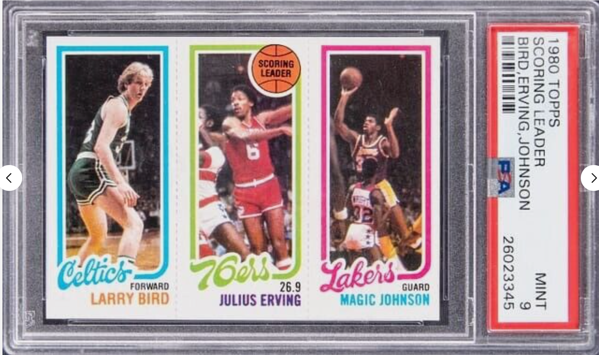 A Triumphant Trio: The 1980 Topps Larry Bird, Magic Johnson, and Julius Erving Rookie Card