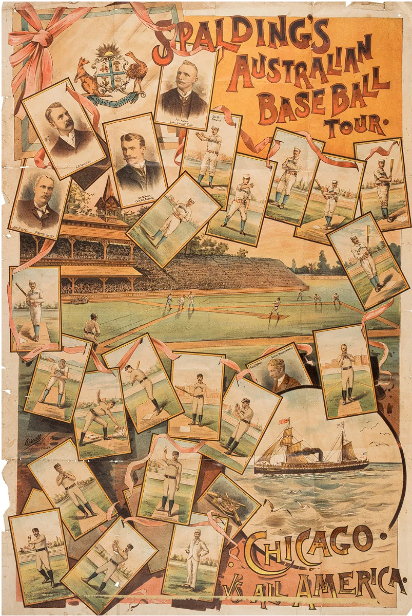 Heritage Auctions to Feature Rare 1888-89 Baseball Tour Poster in Platinum Night Sale