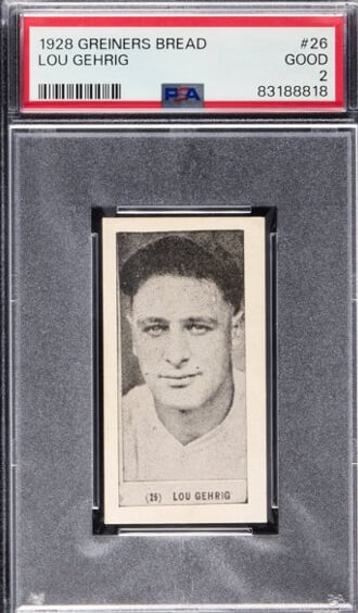 Rare 1928 Greiner's Bread Baseball Cards Up for Auction at Heritage