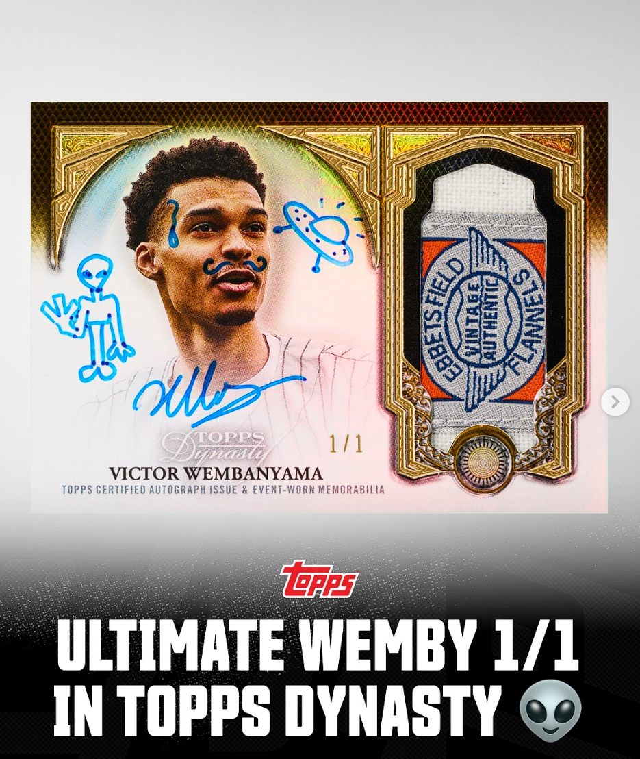 Topps Innovates with Victor Wembanyama Autographs in Dynasty Baseball Series