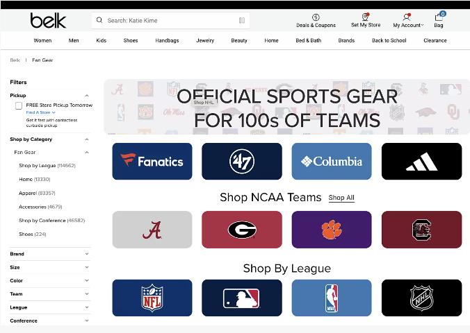Belk Partners with Fanatics to Expand Licensed Sports Merchandise Offering