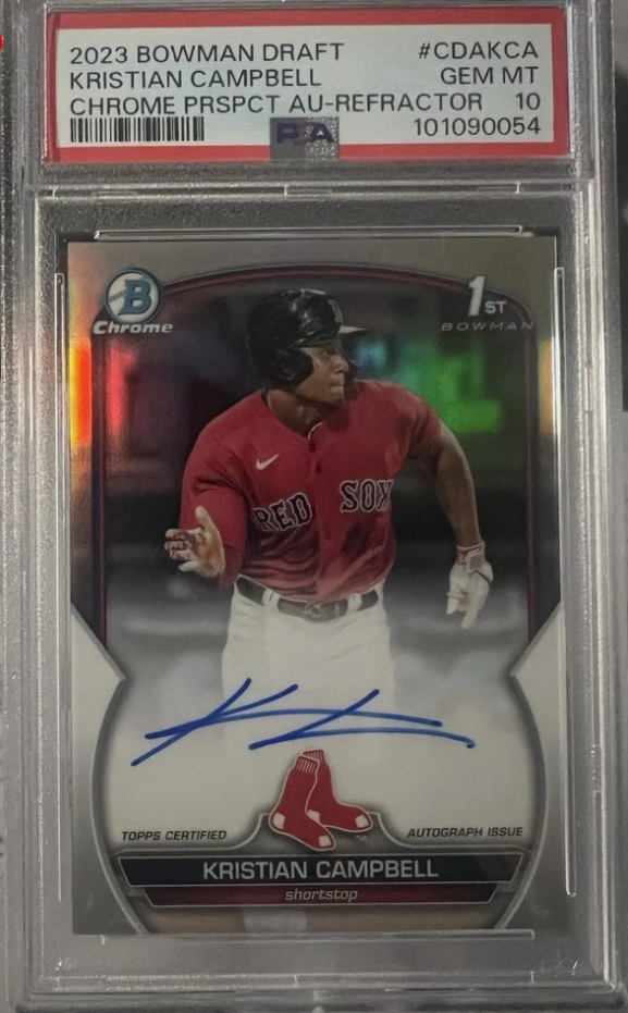 Red Sox Prospect Kristian Campbell’s Stock is Rising—Both on the Field and in the Hobby