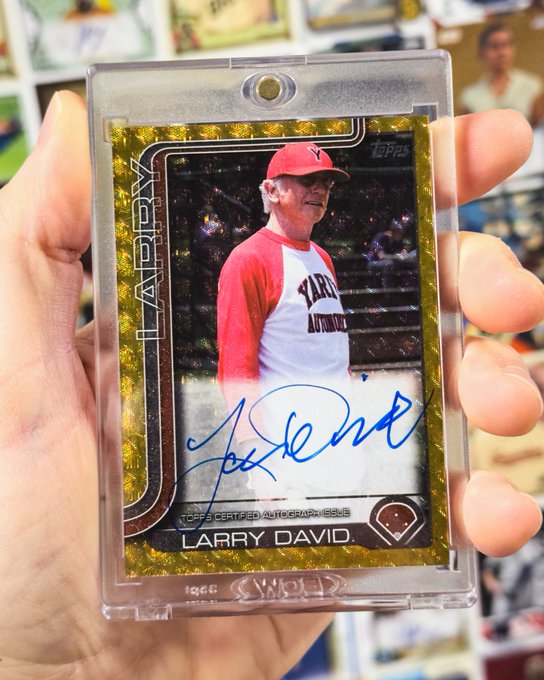 Larry David’s 2025 Topps Series 1 Card Sells for $10K, Setting Hobby Record