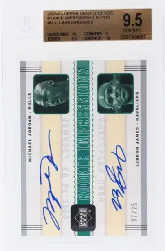 LeBron James & Michael Jordan Dual Auto Card Sells for $73,200 at Auction, Solidifying Its Status as a Modern Grail