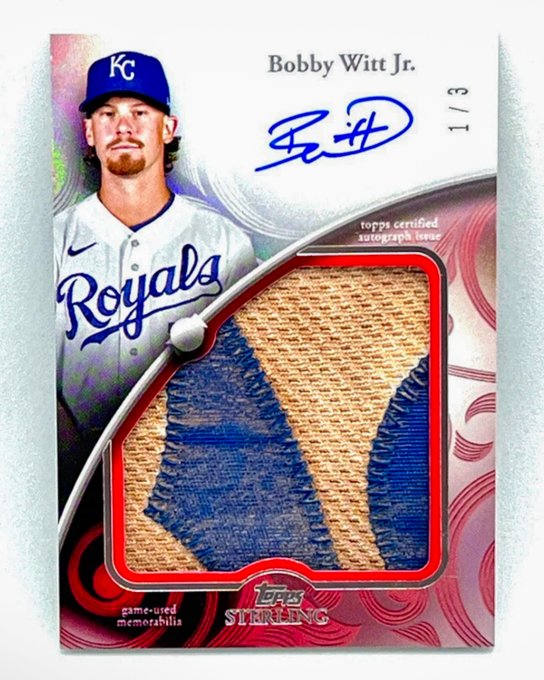 Bobby Witt Jr.’s Game-Worn Topps Sterling Patch Brings the Dirt — Literally